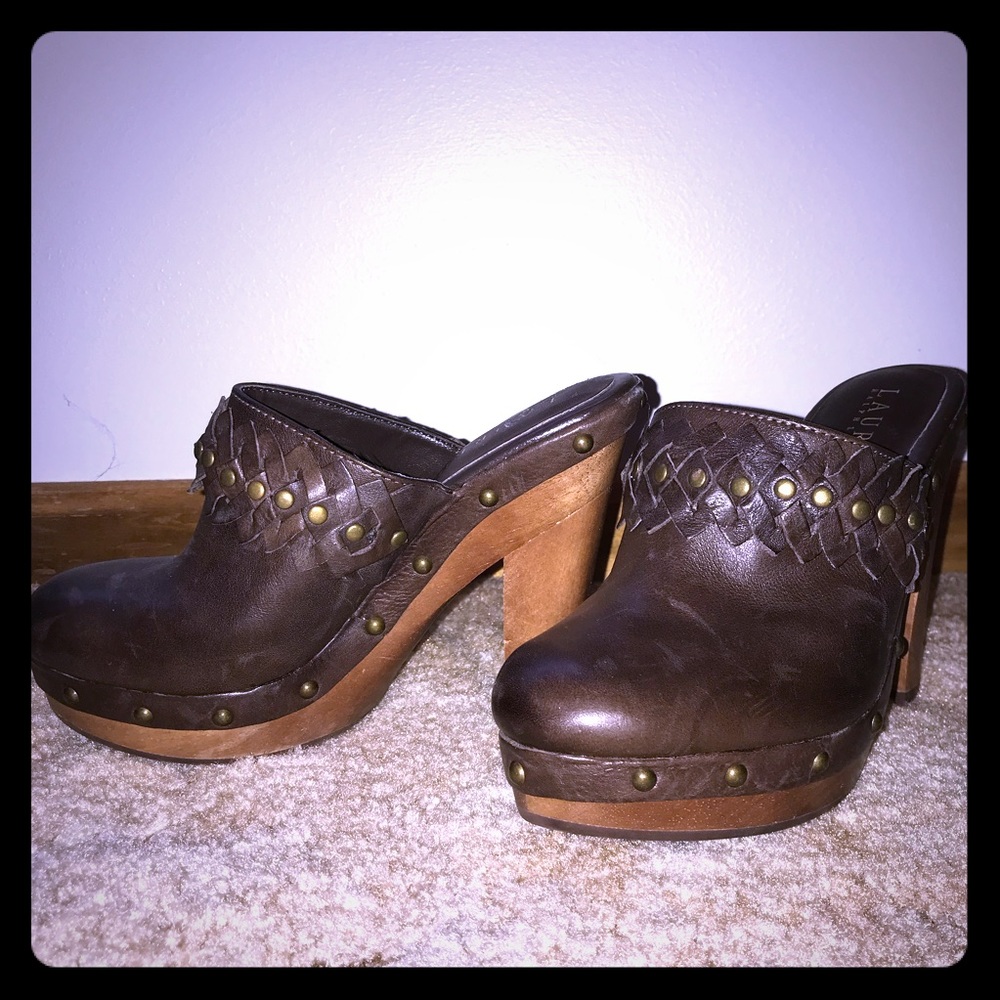 Ralph Lauren leather clogs
